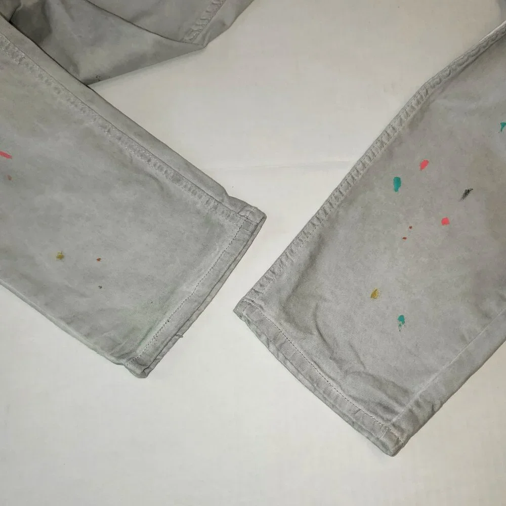 Serenede Zenos Word Paint Splash Distressed Jeans